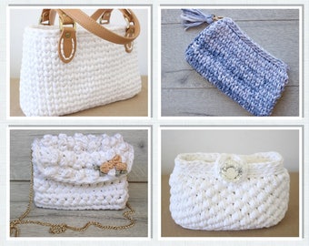 Purse Pattern Bundle, Small Bag Pattern, Crochet Bag Pattern, Clutch Tutorial, Crochet Patterns, Crochet, Pattern, Purse Tutorial, Gift