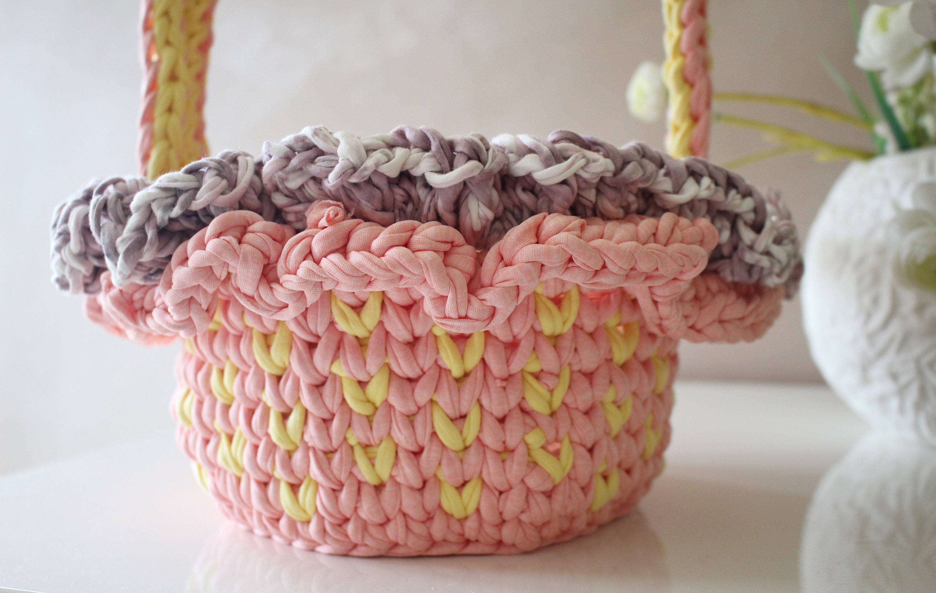 Crochet Easter Basket Pattern Intermediate Pattern Storage | Etsy