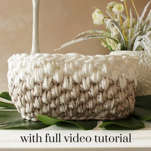 Crochet Basket Pattern, Intermediate Pattern, Storage Baskets, Crochet Pattern, Basket, Nursery Decor, Gift, Extreme Knitting, T-shirt Yarn
