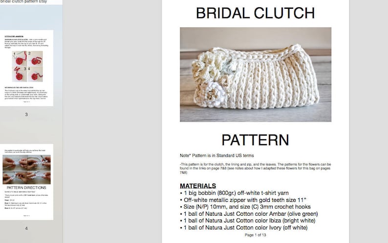 Small Bag Pattern, Clutch Tutorial, Crochet Bag Pattern, Crochet Purse Pattern, Crochet Patterns, Easy Crochet Pattern, Bridesmaid Clutch image 7