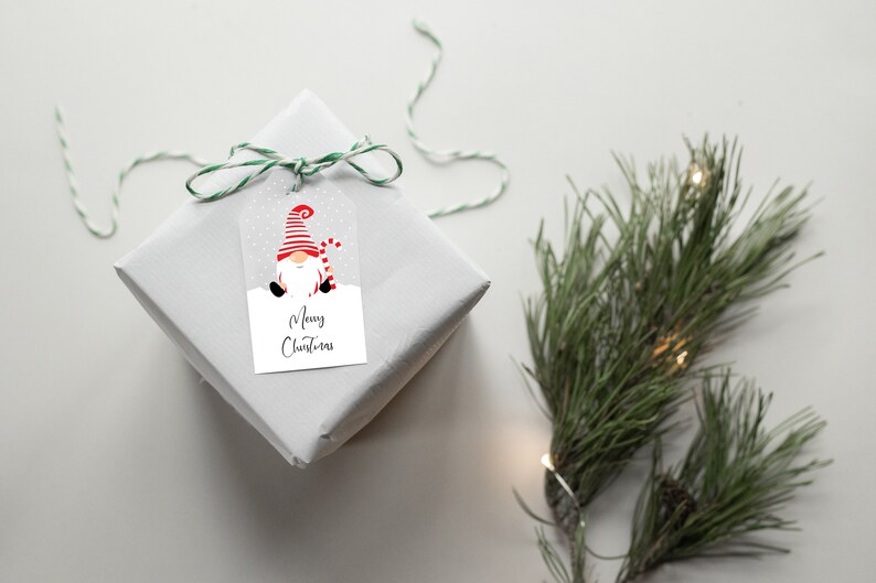 Christmas Gnome Gift Tags: Printable Holiday Tags (digital File) - Etsy