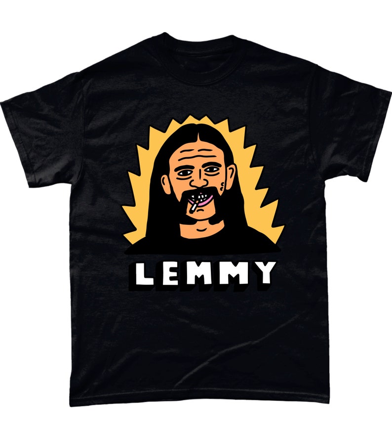 T-shirt Motorhead Officiel - Dessin Lemmy RJ - Couleur Gris Charbon - Homme - 11
