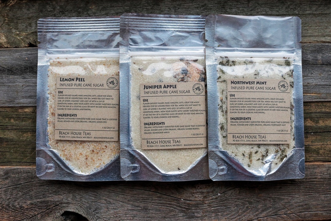 Infused Artisan Cane Sugar Holiday Gift Set 1 Oz Each of 3 Etsy
