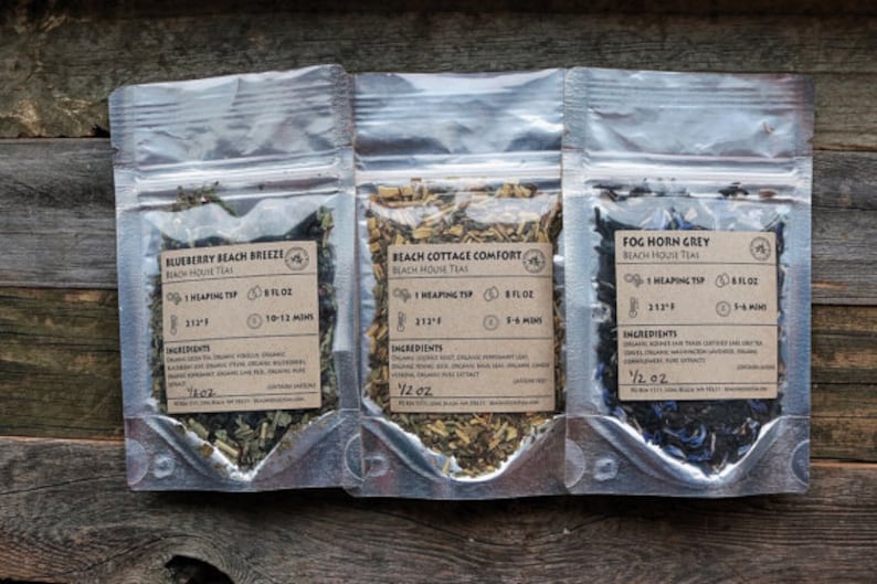 Pick Three Organic Loose Leaf Teas Gift Set Etsy