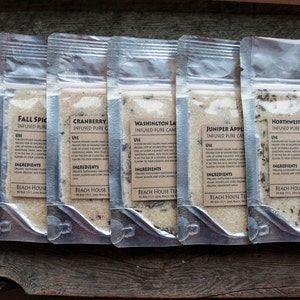 Infused artisan cane sugar gift set: 1 oz each of six flavors