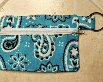 Small card size keychain coin purse