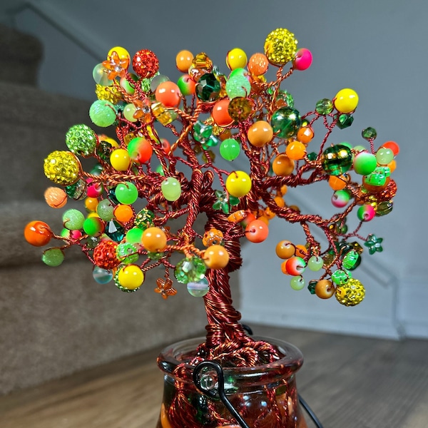 FALL IN A JAR wire Tree Creation