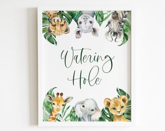 Watering Hole Sign Etsy