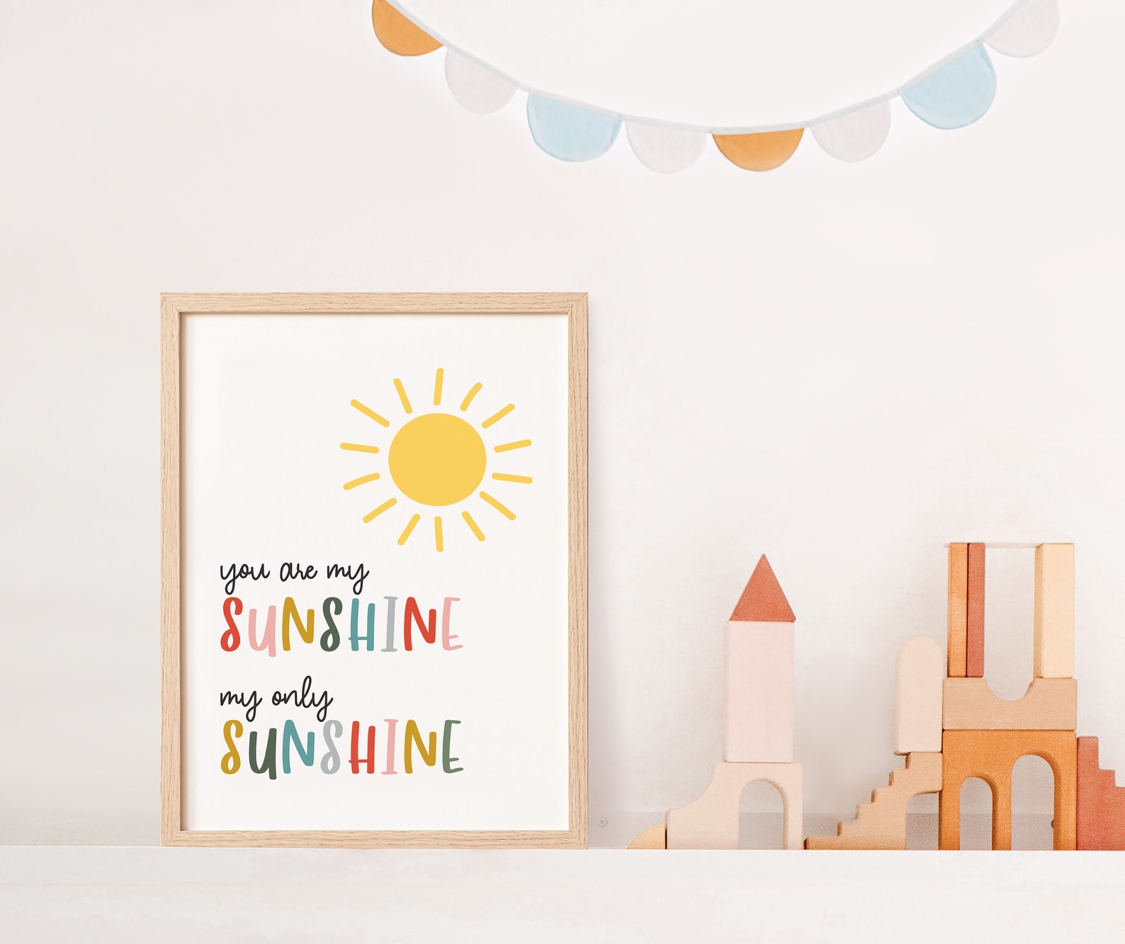 You Are My Sunshine Nursery Wall Print // Printable Kids Wall Art, Wall ...