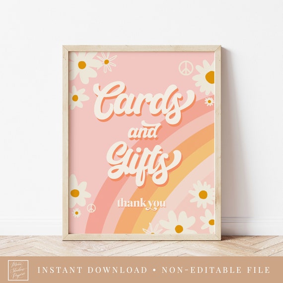 Printable Cards and Gifts Sign // Bridal Shower Baby Shower - Etsy
