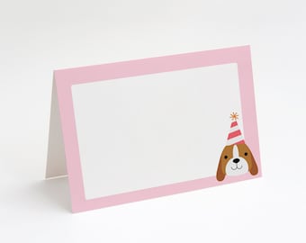 dog birthday party table tents