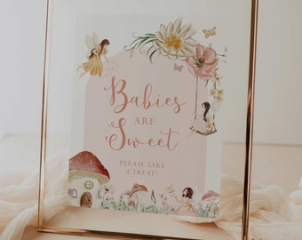 wydrukowane dzieci są słodkie znak // znak na baby shower wróżki, przyjęcie urodzinowe, magiczny, kapryśny, natychmiastowe pobranie