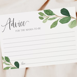 conseils pour la carte mama-to-be // douche de bébé eucalyptus, verdure, floral vert, boho boho, jeu imprimable de douche de bébé