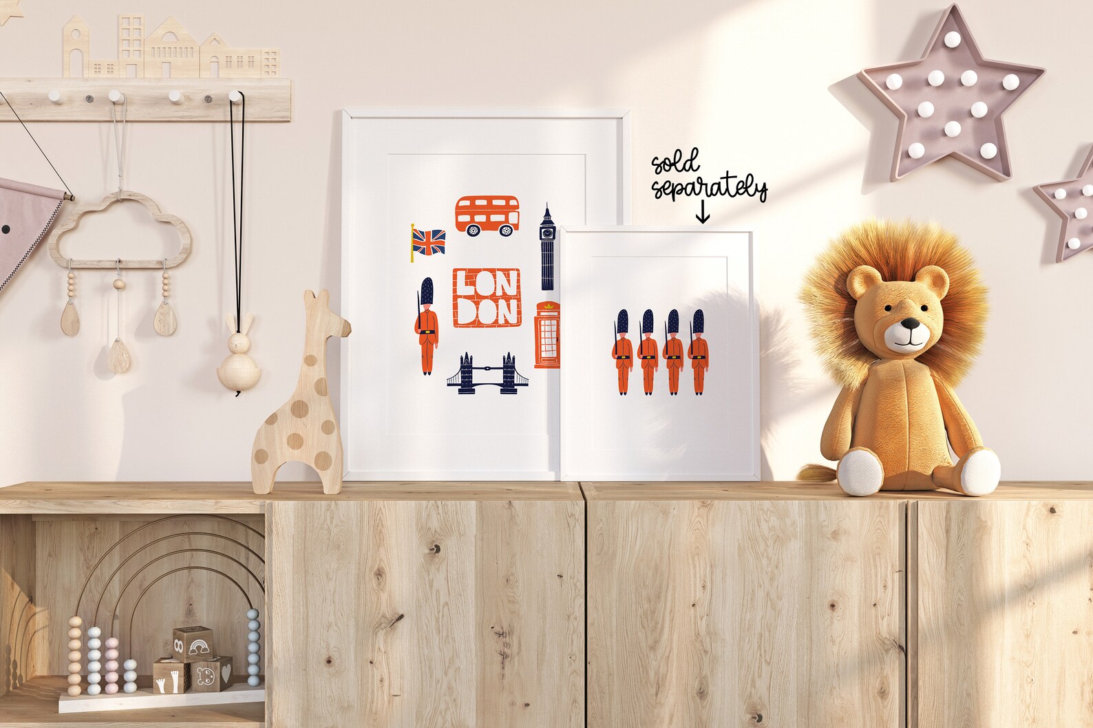 London Nursery Wall Print // Printable Kids Wall Art Wall - Etsy