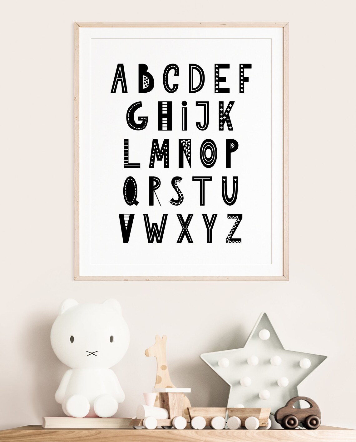 Alphabet Abc Nursery Wall Art Print // Printable Kids Wall Art, Wall ...