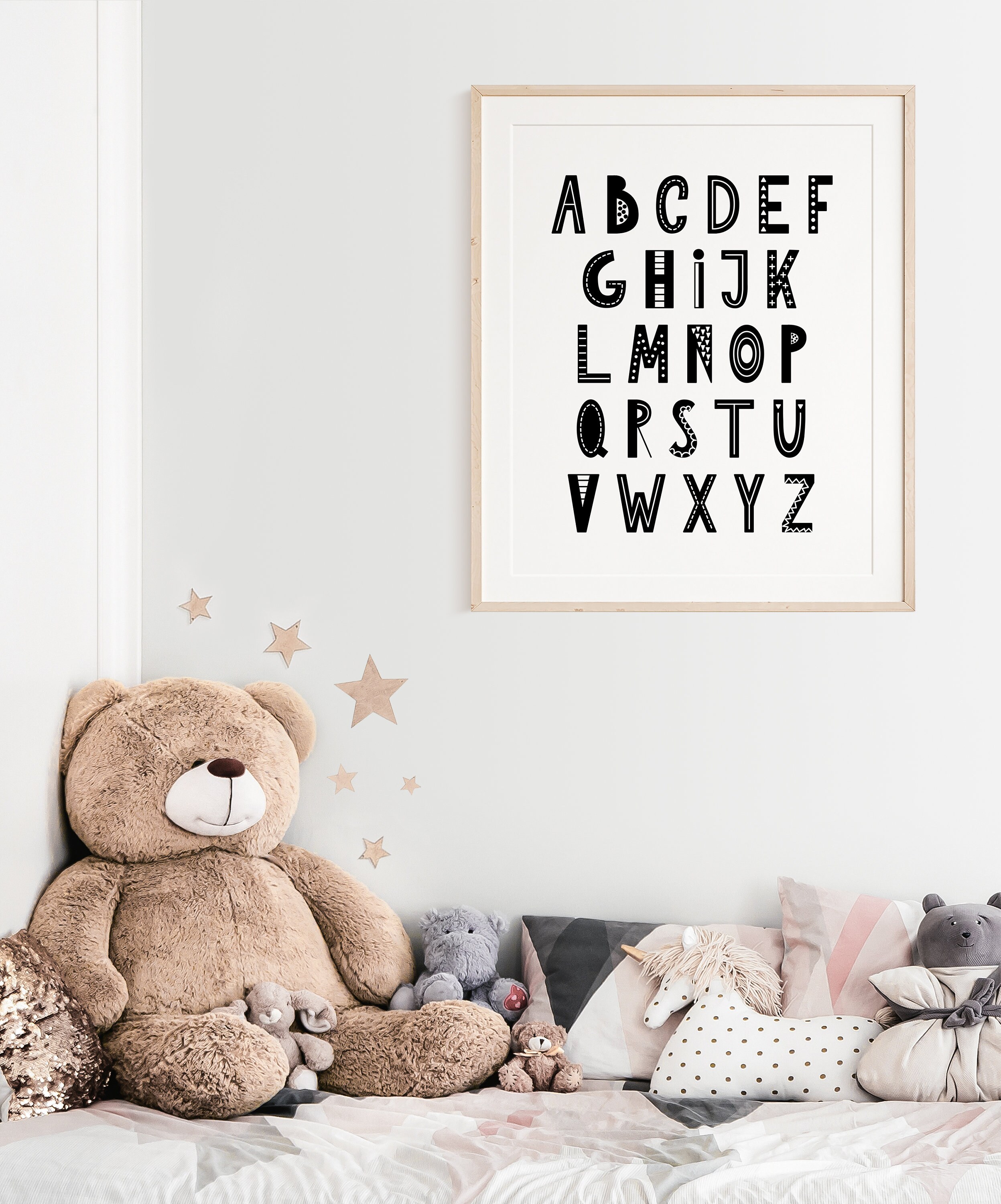 Alphabet Abc Nursery Wall Art Print // Printable Kids Wall Art, Wall ...