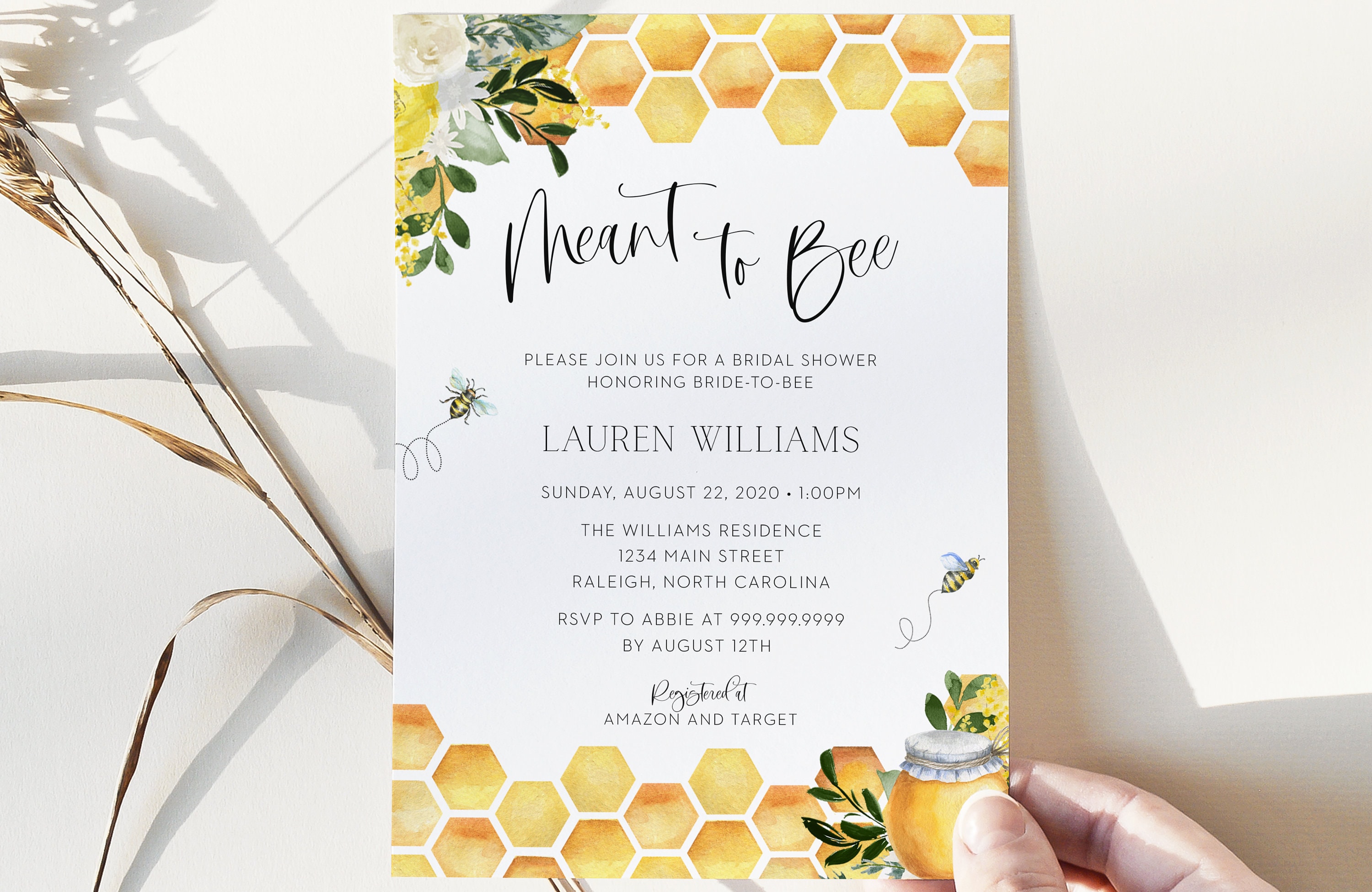 Meant to bee bridal shower invitation // bee bridal shower Etsy