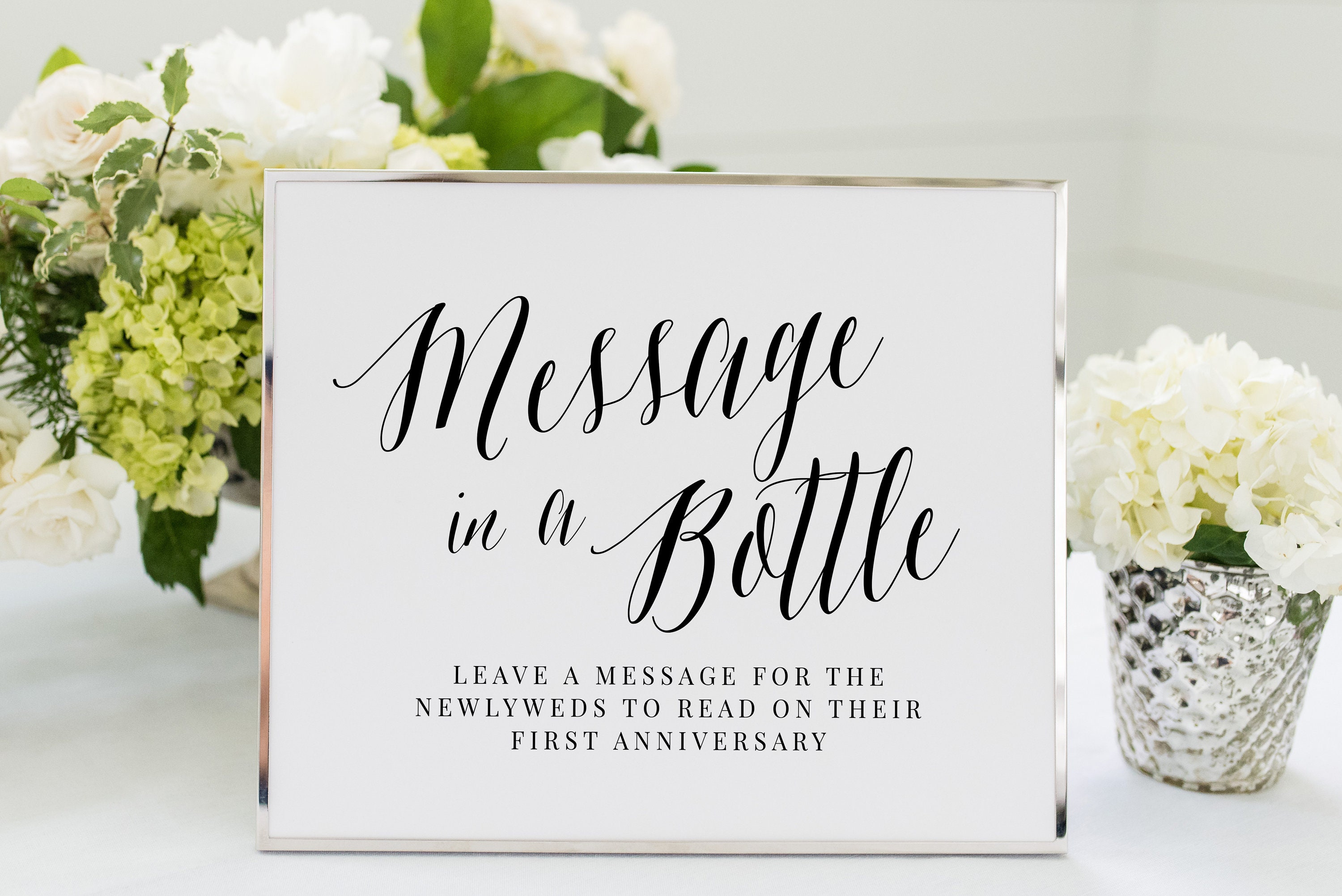 Message in a Bottle Sign // Wedding Sign, Bridal Shower, Wedding Reception,  Printable Sign - Etsy
