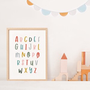 Alphabet Abc Wall Print // Printable Kids Wall Art, Wall Print, Wall ...