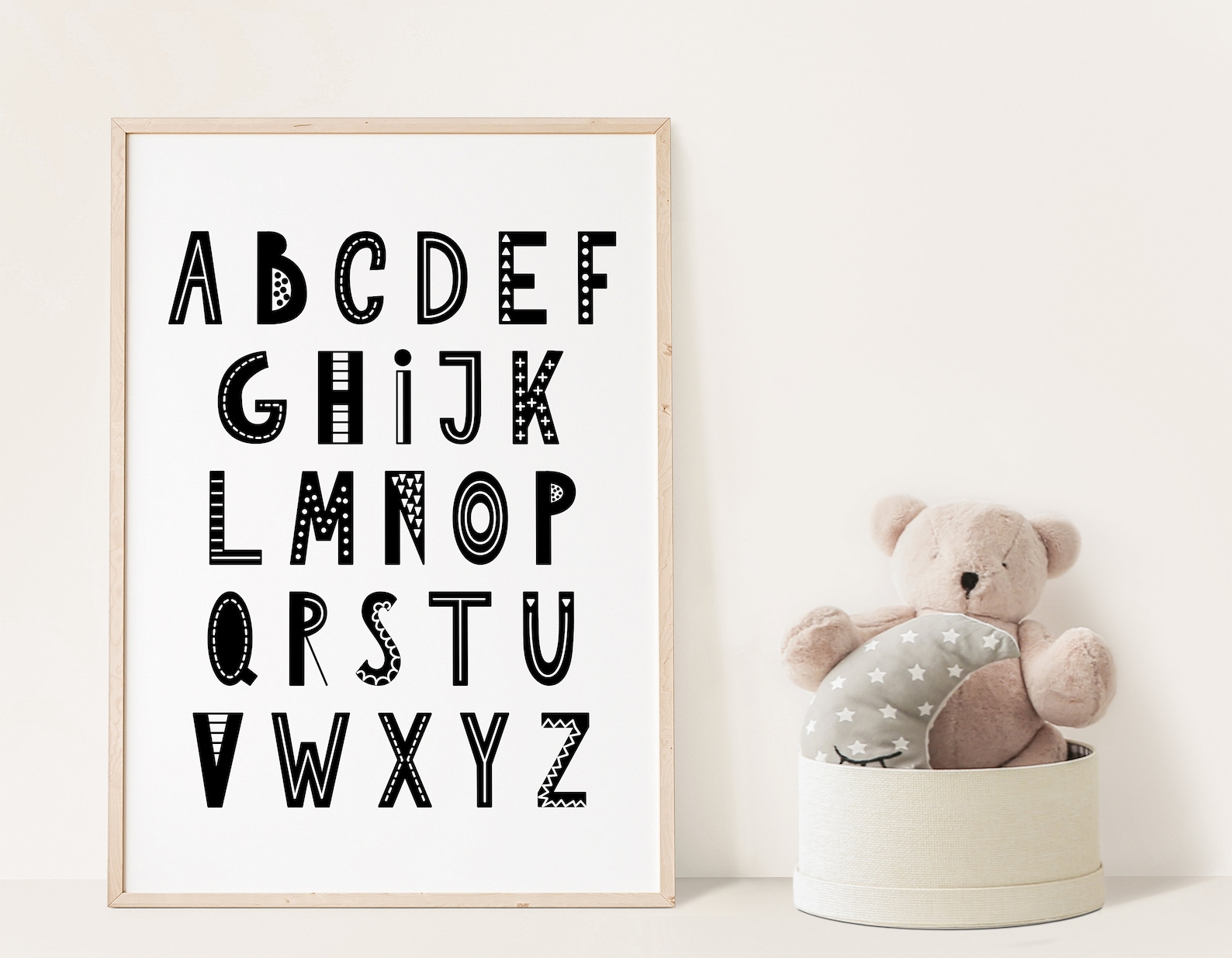Alphabet Abc Nursery Wall Art Print // Printable Kids Wall Art, Wall ...