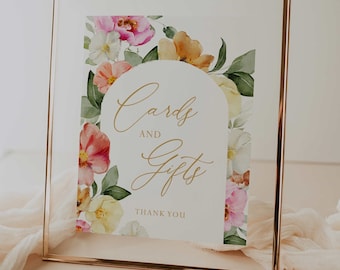 do druku kartki i prezenty znak // kwiatowy znak na baby shower, przyjęcie urodzinowe, wieczór panieński, natychmiastowe pobieranie