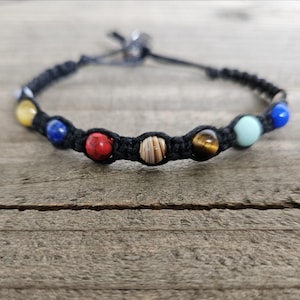 Solar System, #63, Solar System Bracelet, Planet Bracelet, Beaded Bracelet, Solar System Jewelry, Outer Space Bracelet, Astronomy Bracelet