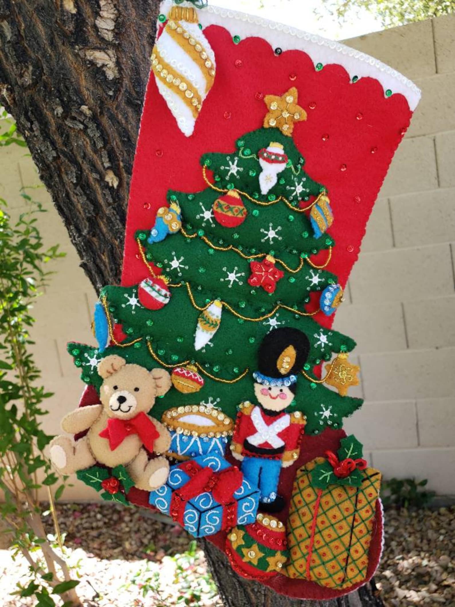 Bucilla Under the Tree 18in Stocking - Etsy