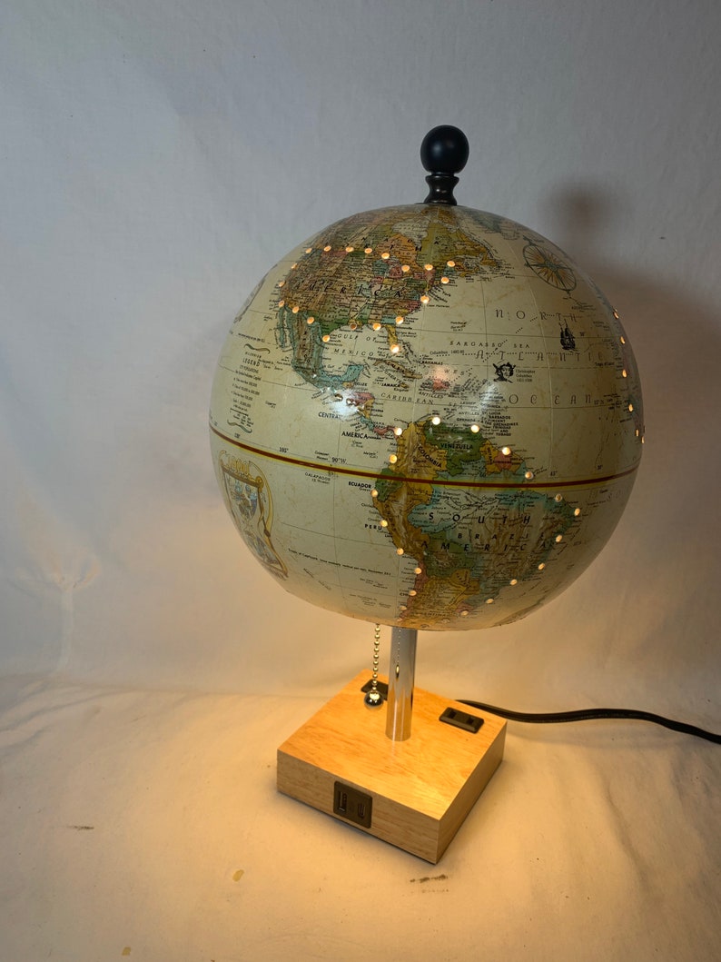 World Globe Lamp, Desk Lamp, Globe Lamp, World Globe, Globe Light, Lamp