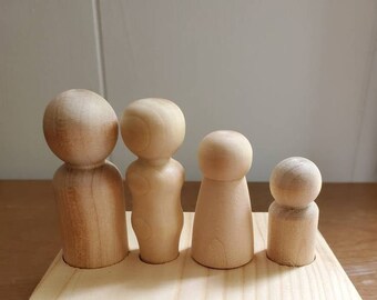 USA Made Wooden Peg Dolls