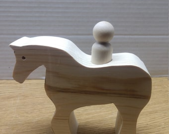 Wooden horse with Rider