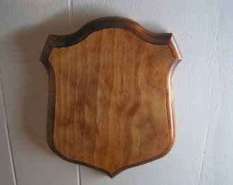 Handmade wooden antlers plaque