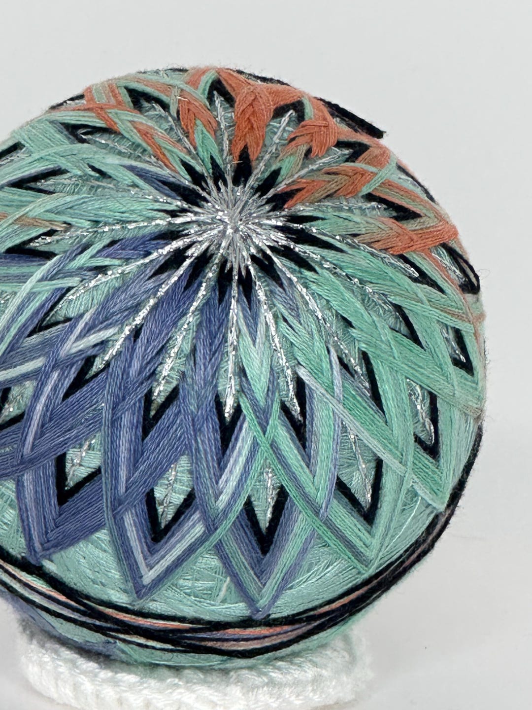 Handcrafted Japanese Temari Ball – Chrysanthemum Pattern | Traditional ...