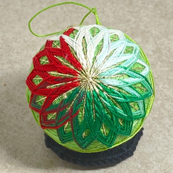 Temari ball,chrysanthemum,Christmas ornament,ornament,celebration