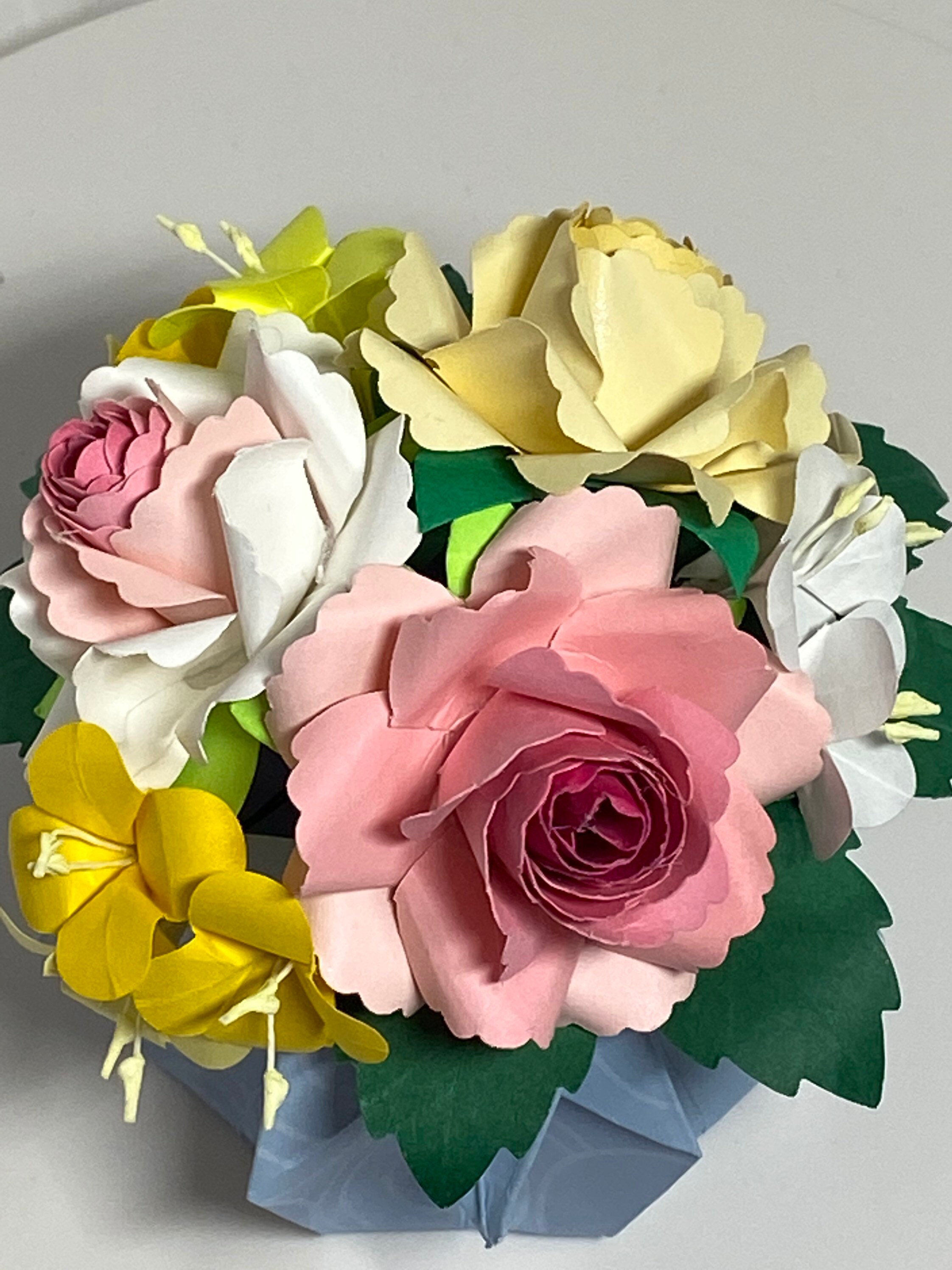 Paper flowers bouquet Happy Valentines Day | Etsy