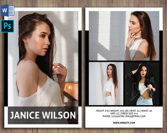 comp card template etsy