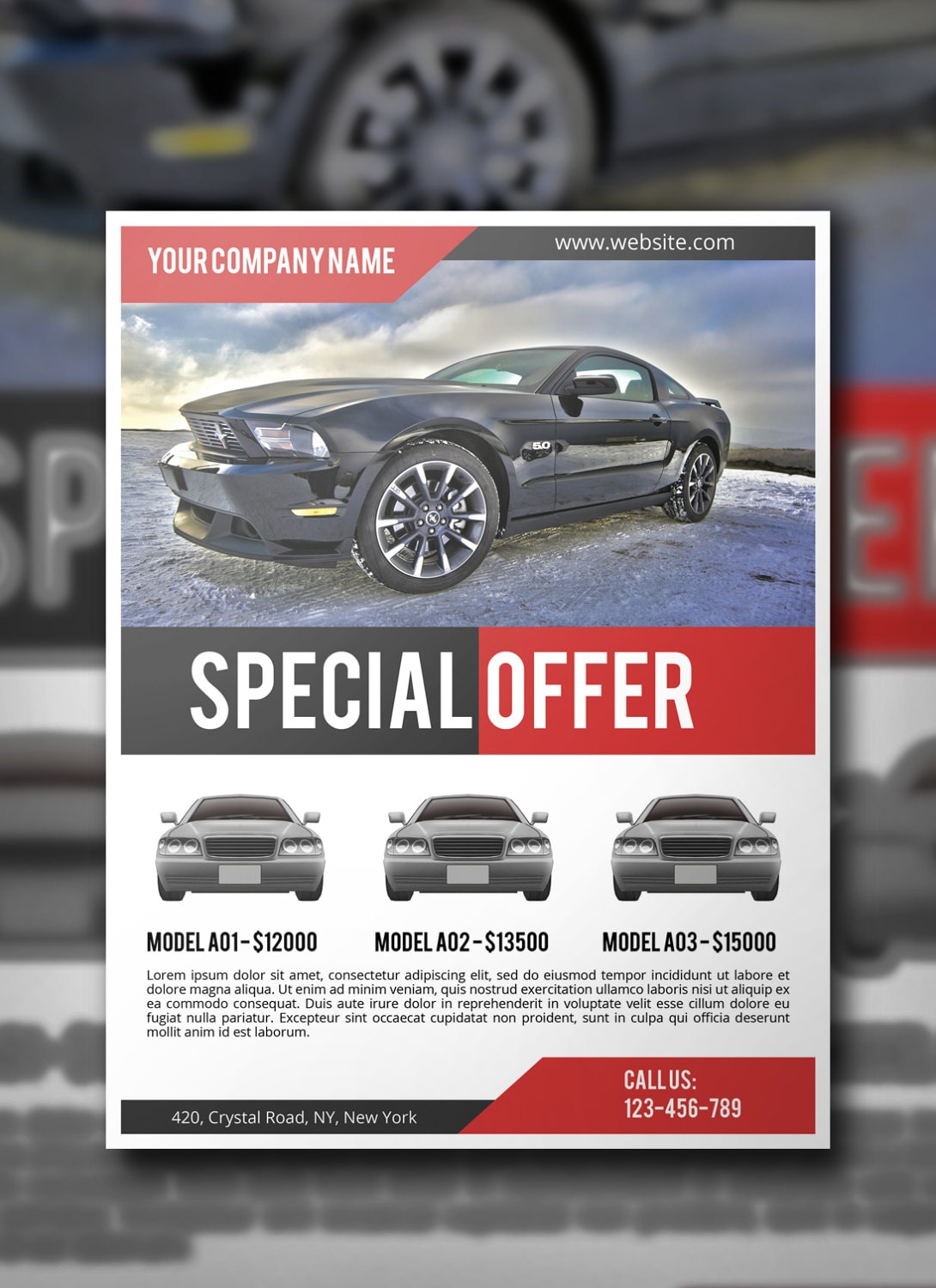 ms word flyer template car sale
