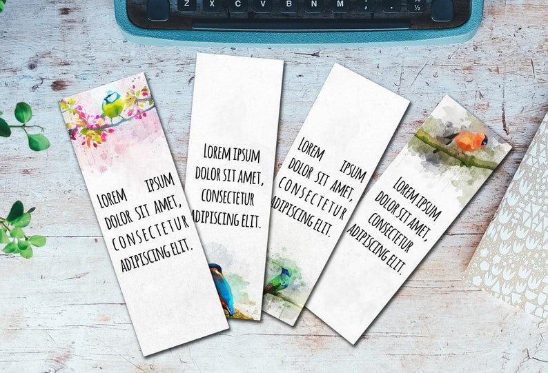 Editable Bookmarks Template Word Bookmarks Template Editable | Etsy