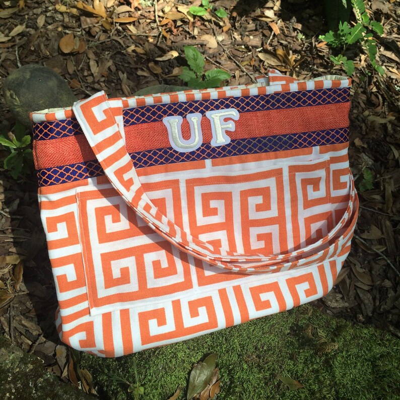 Florida Gator Handbag Gator Gear Orange and Blue Bag Gator Etsy