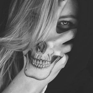 Skull Hand Tattoo, costume temporary tattoo, Skull, Halloween, Skull, temporary halloween tattoo, halloween costume, includes 2 tattoos