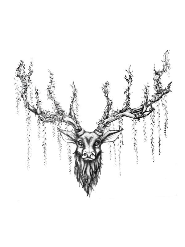 Deer Outline Clipart  Deer Antlers Tattoo Simple  Free Transparent PNG  Clipart Images Download