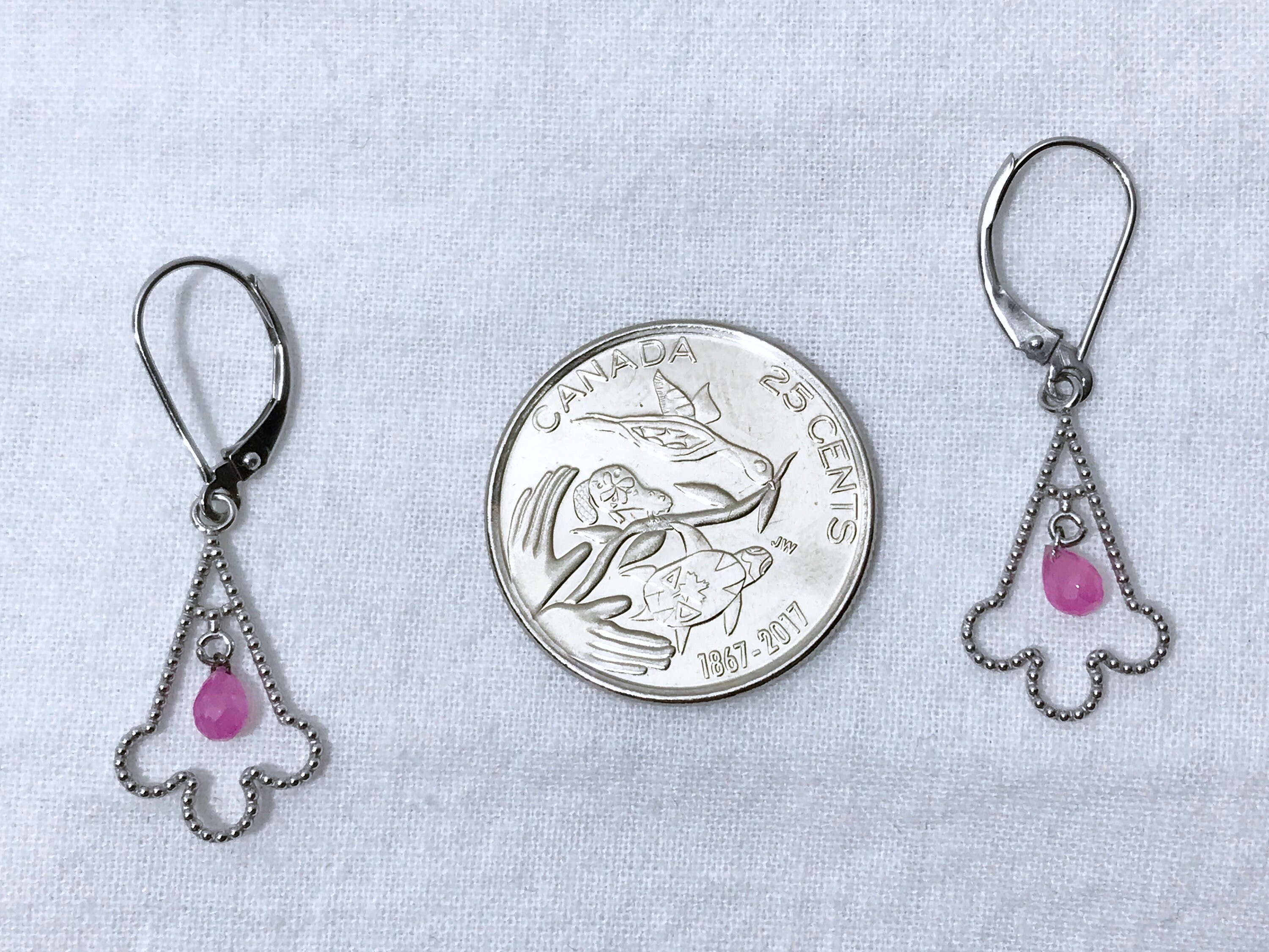 14K White Gold Natural Ruby 0.2 Ct Earrings Appraised 601 Etsy UK