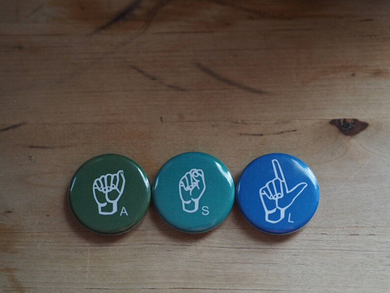 Color Full set 40 ASL Sign Language Alphabet Magnets