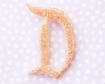 Peach Disney D Brooch