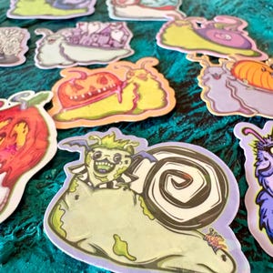 Handmade Mini stickers - Spooky Snail Bundle
