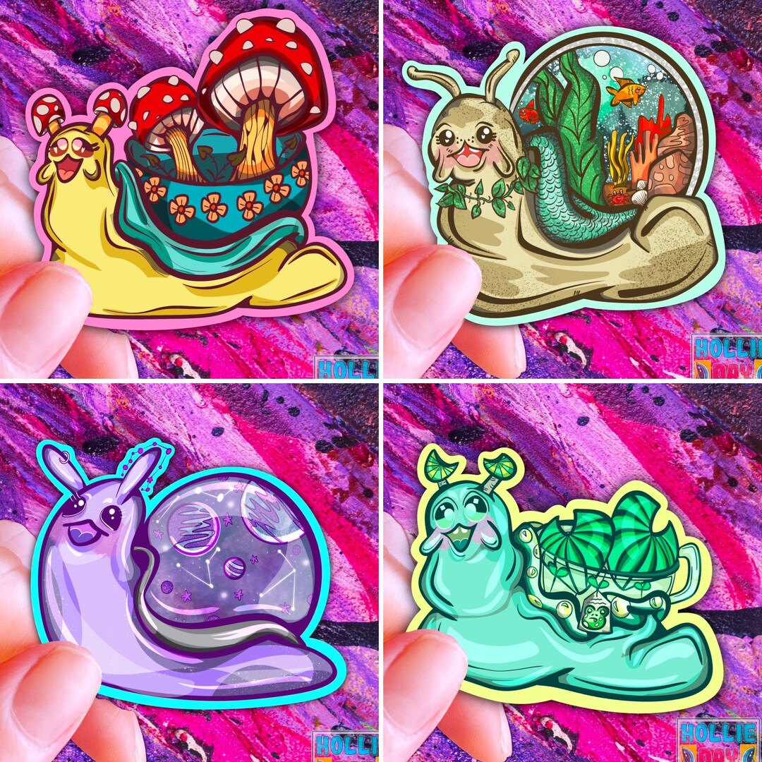 Snail Mail Sticker Set Cute Sticker Pack Holographic Laminate Art ...