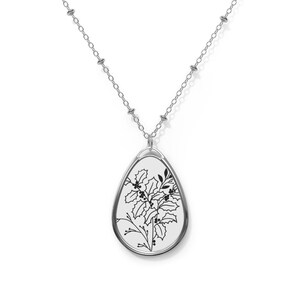 December Birth Flower Pendant - Holly Birth Flower - Birthday Gift - Christmas Gift - Jewelry - Necklace