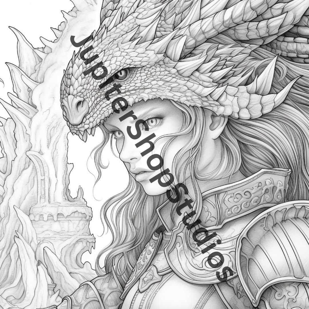 Dragon Coloring Pages - Unique Adult Coloring Sheets in Various Styles