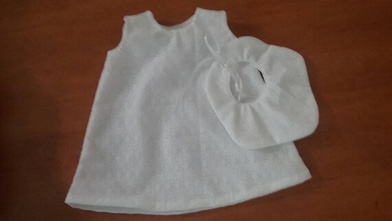 white lace newborn dress