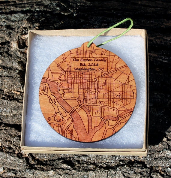 Washington DC Ornament - New Home Ornament - Newlywed Ornament - District of Columbia Ornament - First Home Ornament