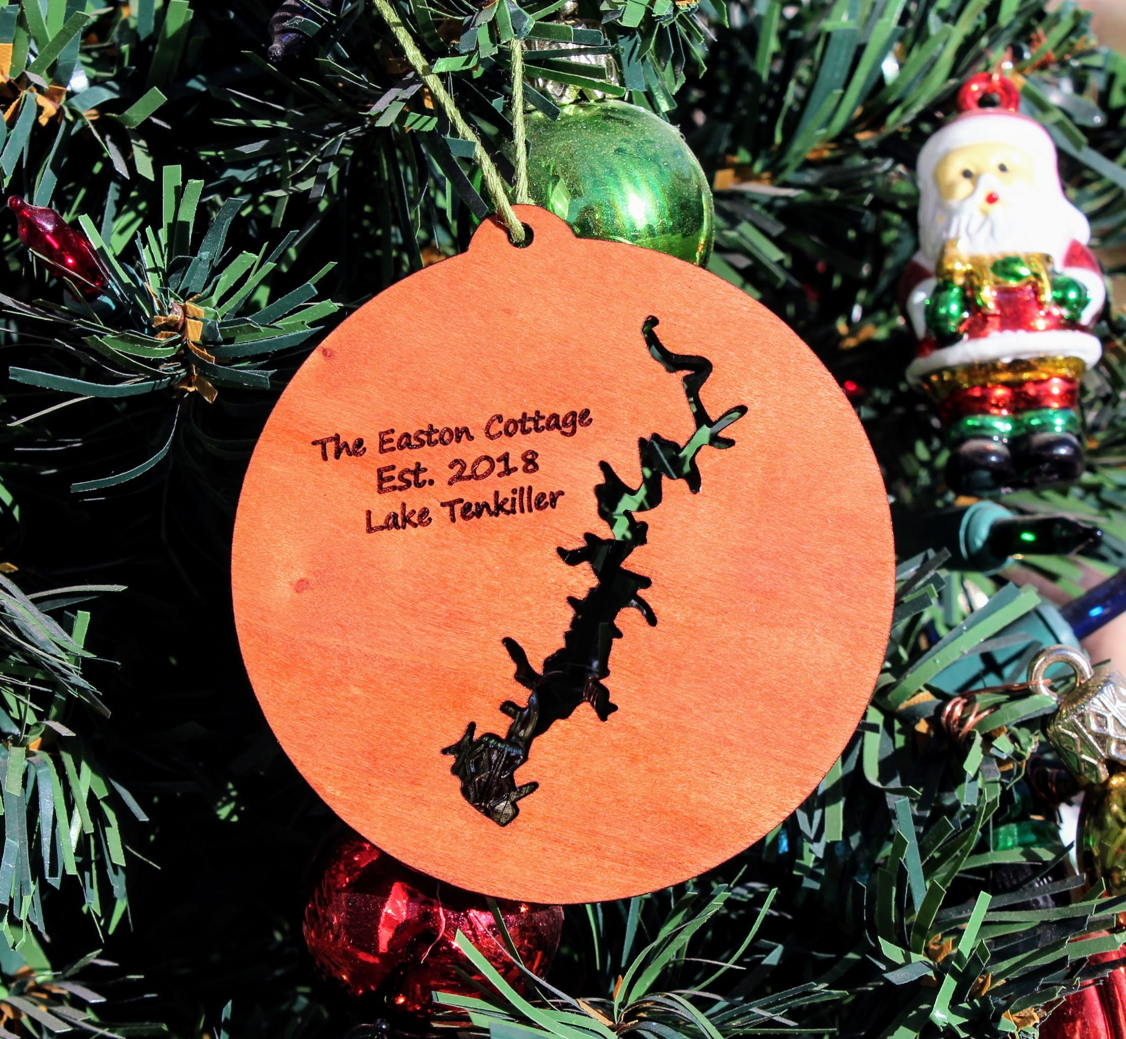 Custom Lake Map Ornament Lake House Decor Lake House Gift Custom